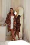 Maroon Satin Unisex Robe