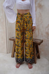 Yellow Satin Wrap Around Trousers Wear the World