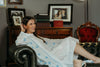 Anushka Blue Embroidered Robe Woven Riches