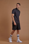 Men's Polo Shirt - Black numbatsport