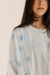 Anushka Blue Embroidered Robe Woven Riches