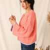 Katrina Cable v Neck Jumper - Coral Cara & The Sky