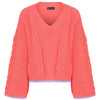 Katrina Cable v Neck Jumper - Coral Cara & The Sky