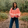 Katrina Cable v Neck Jumper - Coral Cara & The Sky