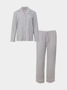  Luxury Suite Waffle PJ Set in Grey