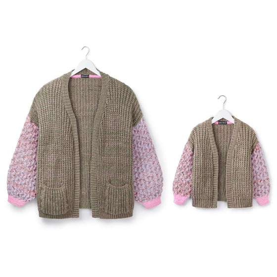 Madison Mini Me Oversized Balloon Sleeve Kids Cardigan Cara & The Sky