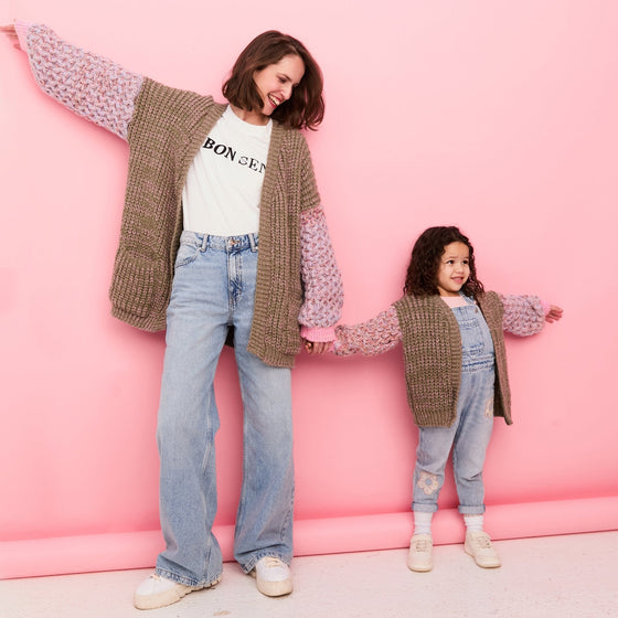 Madison Mini Me Oversized Balloon Sleeve Kids Cardigan Cara & The Sky