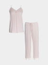 Powder Puff Bamboo Lace Cami Cropped Trouser Pyjama Set