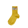 Mustard Bow Ankle Socks Liberty Fabric POPPY & DAISY CORAL