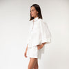 White Heavy Linen Shirt Perfect Days - Myza