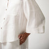 White Heavy Linen Shirt Perfect Days - Myza