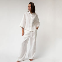  White Heavy Linen Shirt Perfect Days - Myza