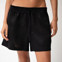  Black Heavy Linen Shorts Perfect Days - Myza