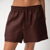 Brown Heavy Linen Shorts Perfect Days - Myza