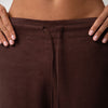 Brown Heavy Linen Wide-Leg Pants Perfect Days - Myza