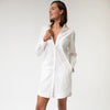 White InStyle Cotton Poplin Shirt Dress - Myza