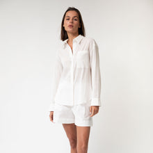  White Linen Voile Shirt - Myza