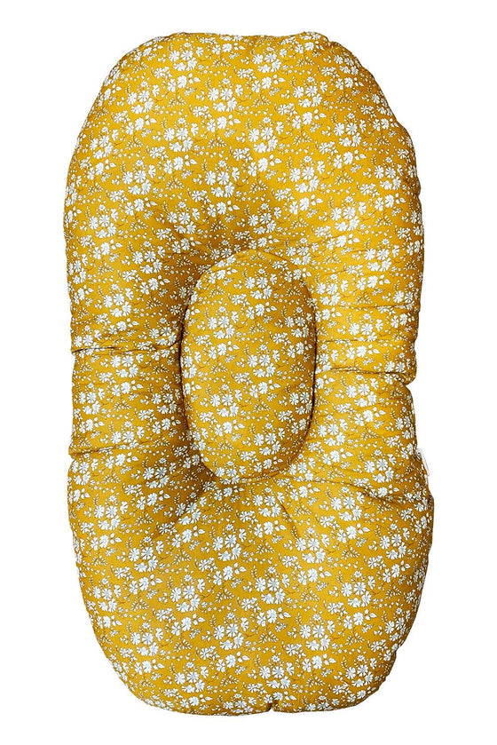 Oval Animal Bed Cushion Made With Liberty Fabric CAPEL MUSTARD