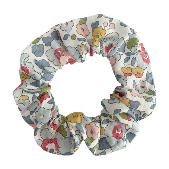 Pack of 2 Hair Scrunchies Made With Liberty Fabric BETSY GREY & CAPEL MUSTARD