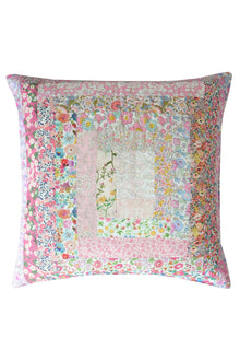  Patchwork Cushion Made With Pink Liberty Fabric