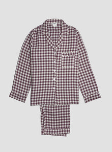  Berry Gingham Pyjama Trouser Set