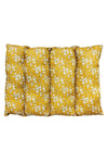 Rectangle Animal Bed Cushion Made With Liberty Fabric CAPEL MUSTARD