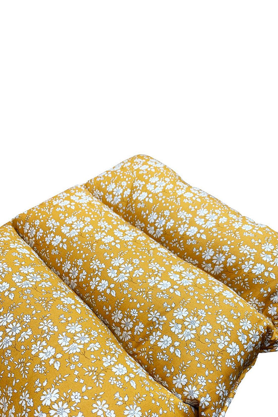Rectangle Animal Bed Cushion Made With Liberty Fabric CAPEL MUSTARD