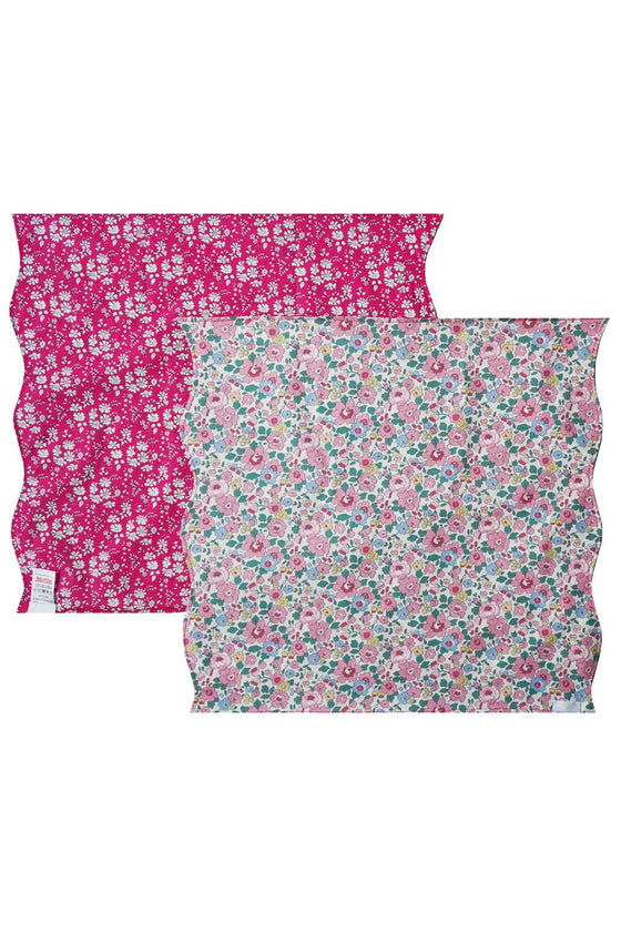 Reversible Wavy Napkin Set Made With Liberty Fabric BETSY CANDY FLOSS & CAPEL