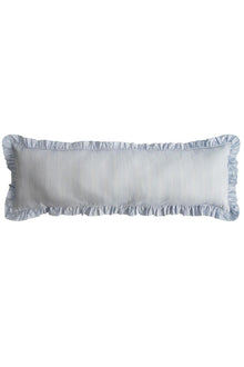  Ruffle Bolster Lumbar Cushion Made With Liberty Fabric ELEMENTS BLUE