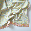 Reversible Ruffle Edge Silk Bedspread Made With Liberty Fabric POSEY POLKA & MEADOWLAND