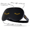 Wink Print Black Satin Sleep Mask