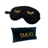 Wink Print Black Satin Sleep Mask