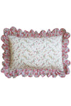 Oblong Scallop Ruffle Cushion Made With Liberty Fabric ELIZABETH & SWIRLING PETALS Coco & Wolf