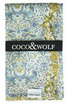 LODDEN CHINA BLUE & SAMBOURNE YELLOW Liberty Reversible Wavy Napkin Set Coco & Wolf