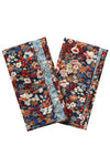 THORPE RUST & STRAWBERRY THIEF SPRING BLUE Liberty Reversible Stitch Napkin Set Coco & Wolf