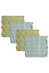 LODDEN CHINA BLUE & SAMBOURNE YELLOW Liberty Reversible Wavy Napkin Set Coco & Wolf