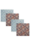 THORPE RUST & STRAWBERRY THIEF SPRING BLUE Liberty Reversible Stitch Napkin Set Coco & Wolf