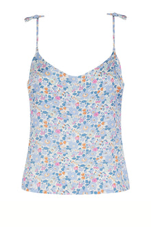  Women's Silk Camisole Top Made With Liberty Fabric BETSY LAVENDER BLUE