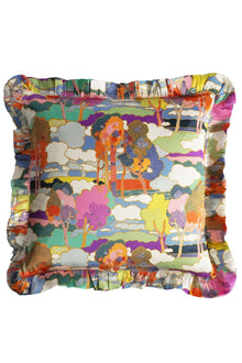  Silk Ruffle Cushion Made With Liberty Fabric PROSPECT ROAD