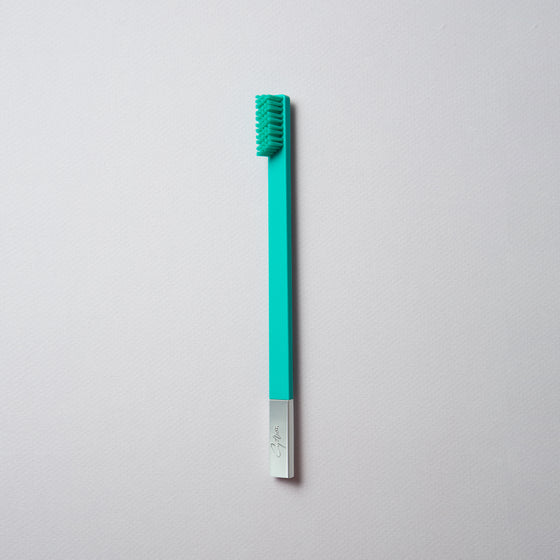 Turquoise Blue Silver Toothbrush