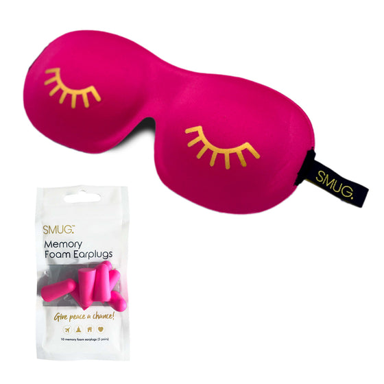 Wink Bright Pink Contoured 3D Blackout Sleep Mask