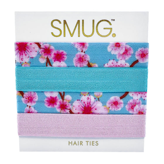 Hair Ties Set - Cherry Blossom Print