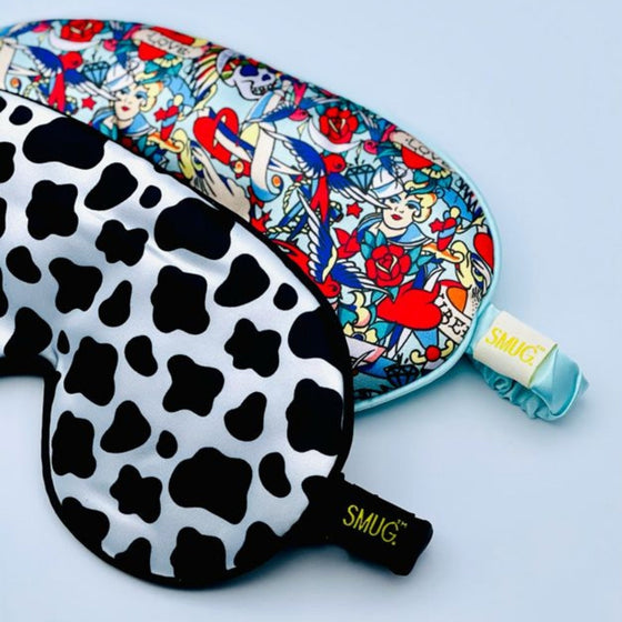 Cow Print Satin Sleep Mask