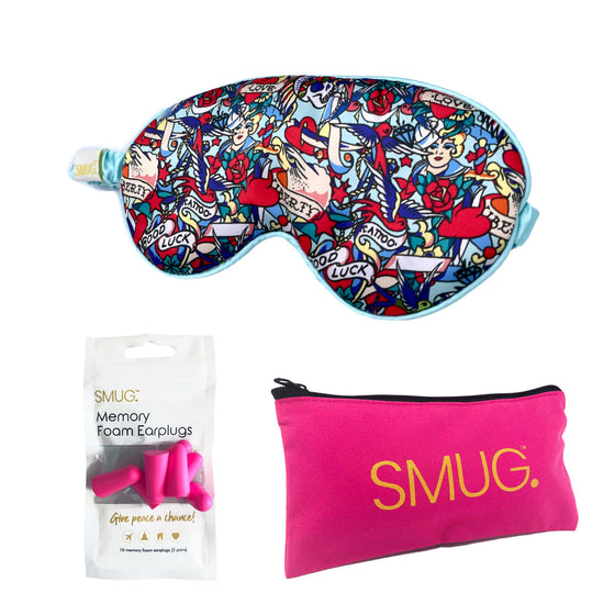 Satin Sleep Mask - Tattoo Print