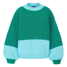  Taz Recycled Cotton Mix Two Tone Jumper - Green