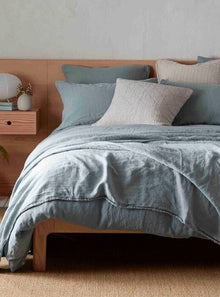  Teal 100% Linen Bed Linen