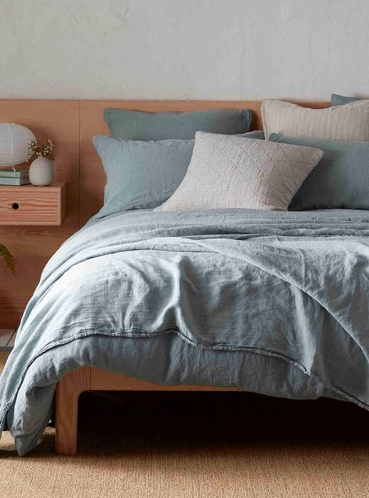 Teal 100% Linen Bed Linen