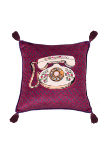  Embroidered Velvet Cushion Cover / "Bouji Boudoir"