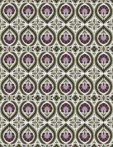  Wallpaper Acanthus and Wreath Grape on White - £37.50 per Sq Metre