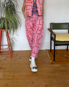 Organic Cotton & Linen Pink & Red Balloon Trousers